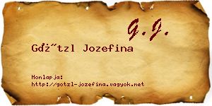 Götzl Jozefina névjegykártya